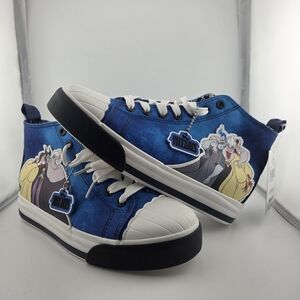 NWT Ground Up Shoes Womens Size 6 Blue Disney Villains Canvas High Top Sneakers